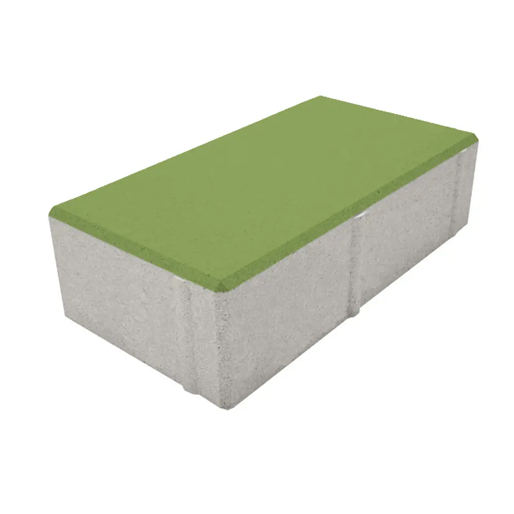 Плитка тротуарная Призма 200x100x60 мм цвет зеленый 85263187 STLM-2111047 Santreyd 