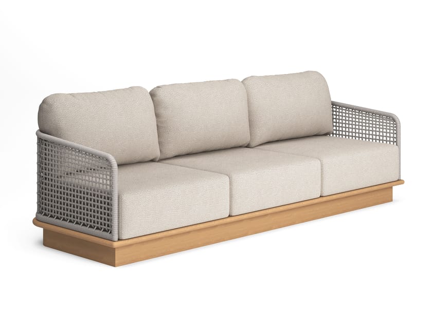 3-местный тканевый линейный садовый диван Jati Kebon Акры ARCH-00043636