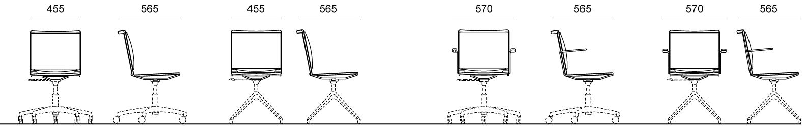 Diemmebi Офисный стул из полипропилена с 4 спицами S’mesh sun-id-1514851 - Вид №2