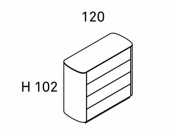 Caccaro Комод из дерева Sideview sun-id-1374418 - Вид №1
