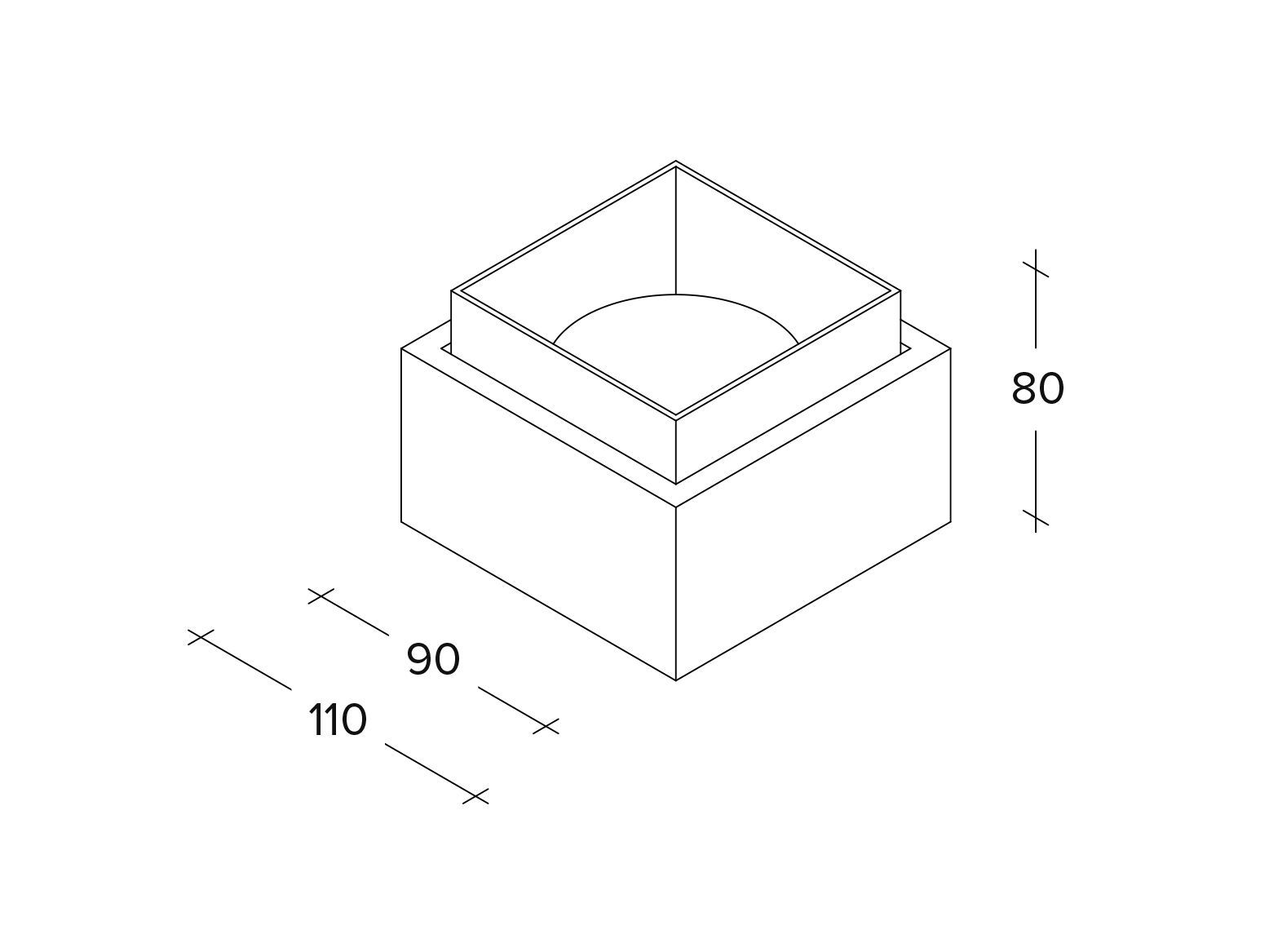 Гипсовый потолочный светильник Tecnico SYME QUADRATA ARCH-00139395 - Вид №12