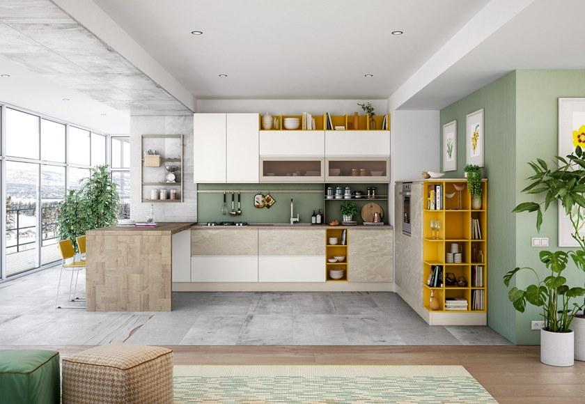 CREO Kitchens Модульная кухня с полуостровом Jey feel sun-id-1351721 - Вид №1