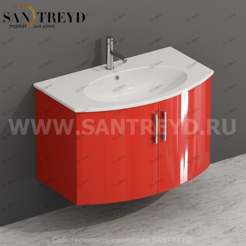 MDMA80Y150 Тумба с двумя створками 78 см красная Globo 4ALL Италия Ceramica Globo