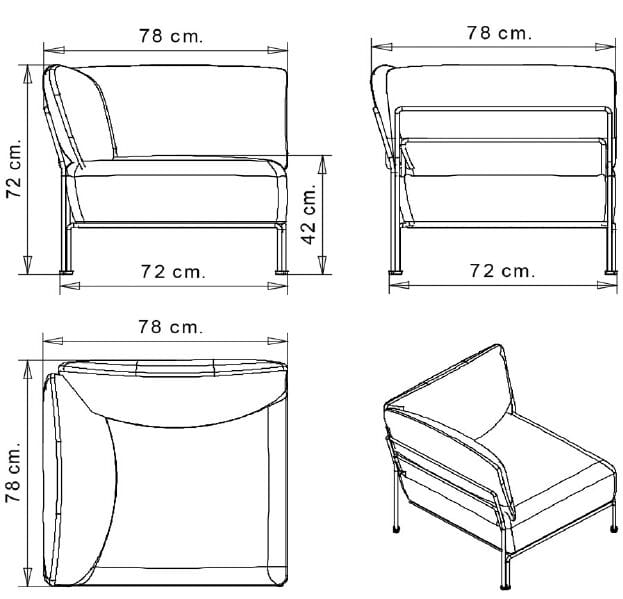 Тканевое угловое кресло Et al Ari ARCH-00045331 - Вид №5