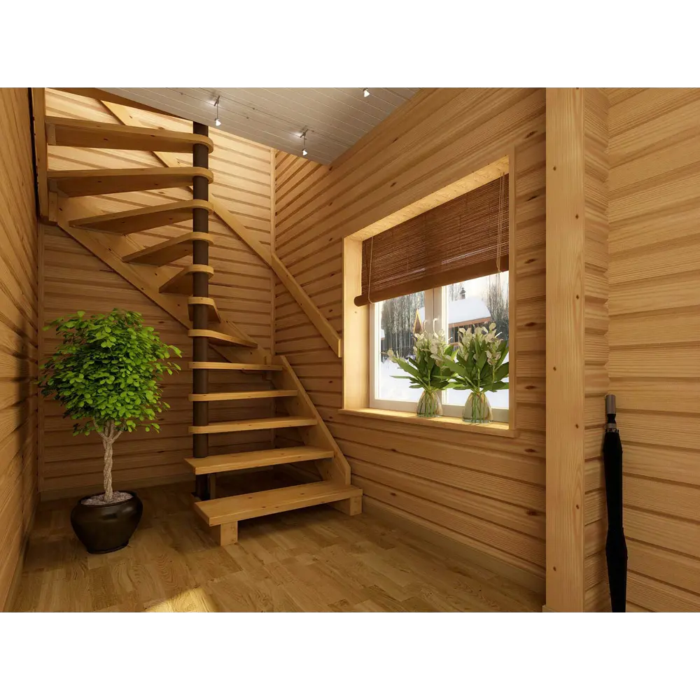 Santreyd: Угловая лестница поворотная 180° для компактных помещений 11466121 STLM-0001257 - Вид №1