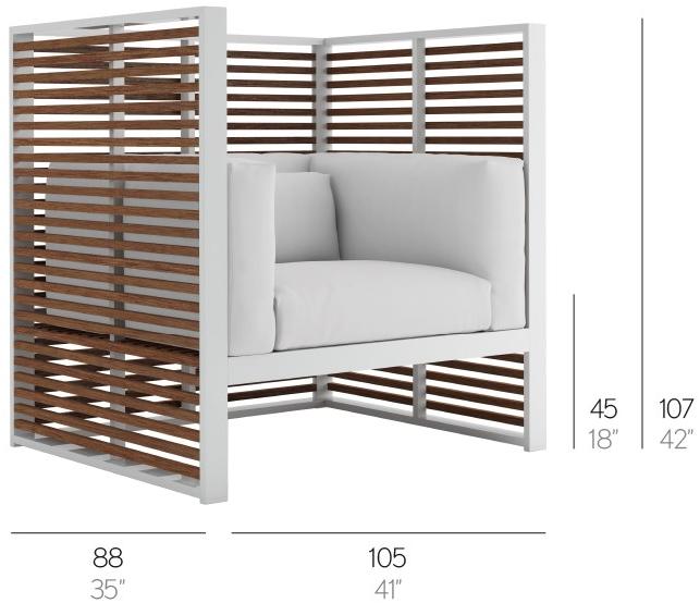 GANDIABLASCO Кресло из тика с высокой спинкой Dna teak sun-id-1441442 - Вид №1