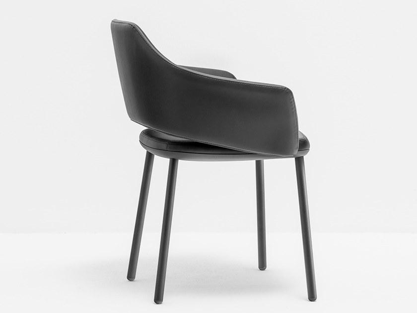 Pedrali Мягкое кожаное кресло с подлокотниками Vic 646 - Вид №4