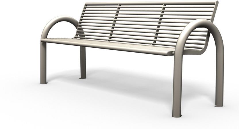BENKERT BANKE Скамья из нержавеющей стали со спинкой Siardo sun-id-1350835 - Вид №4
