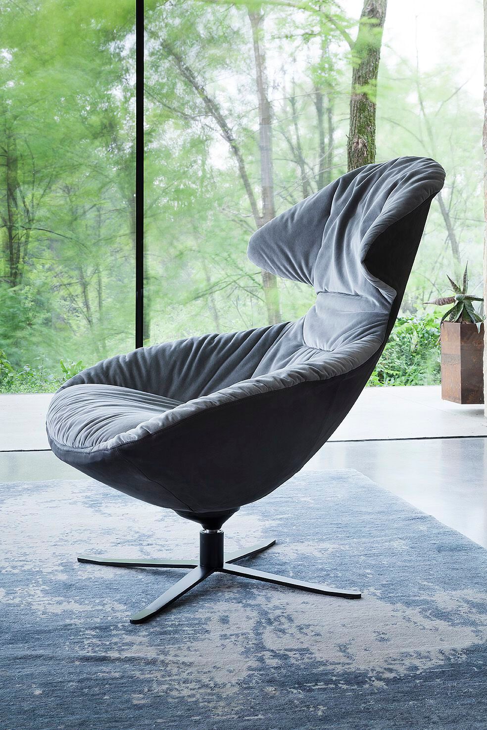 Кожаное кресло с подголовником Tonon LOFT SOFT UPHOLSTERED ARCH-00151659 - Вид №1