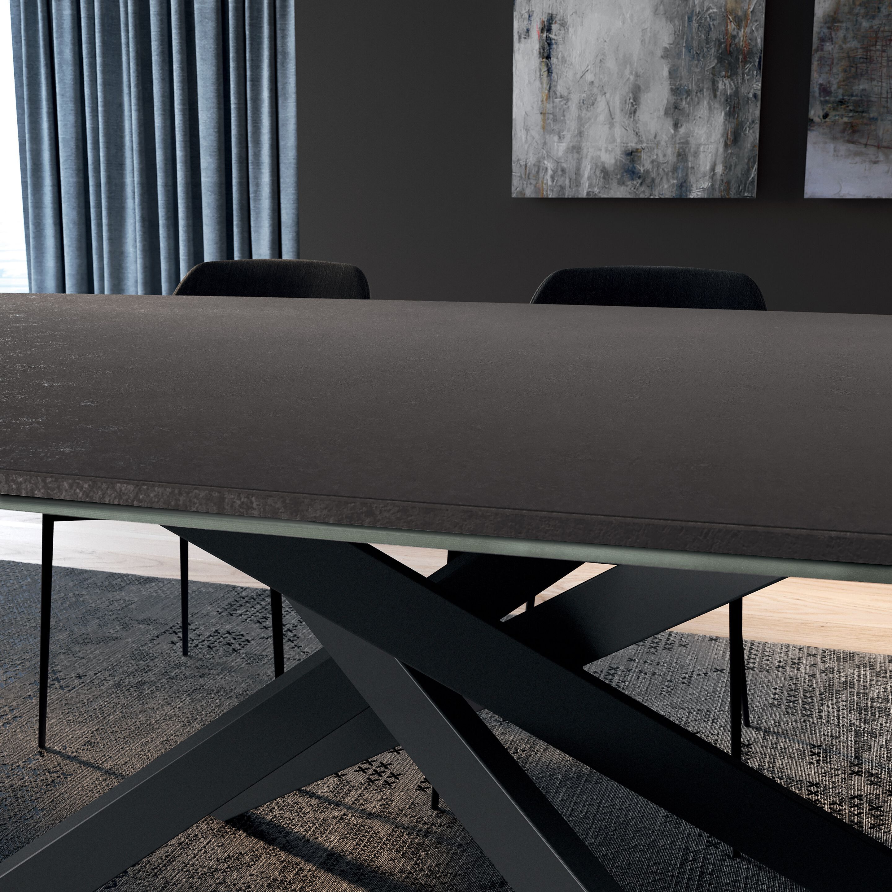 Стеклянный выдвижной прямоугольный стол Febal Casa BLISS ARCH-00088758 - Вид №5