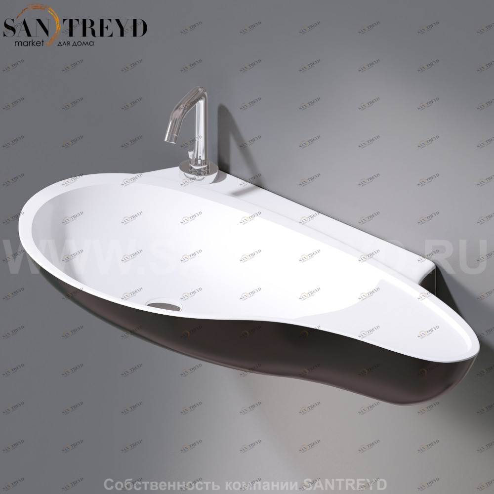 L500T0R1V4.204 Подвесная раковина настенная овальная A. e T. Italia SPOT белая AeT ITALIA ACCENT