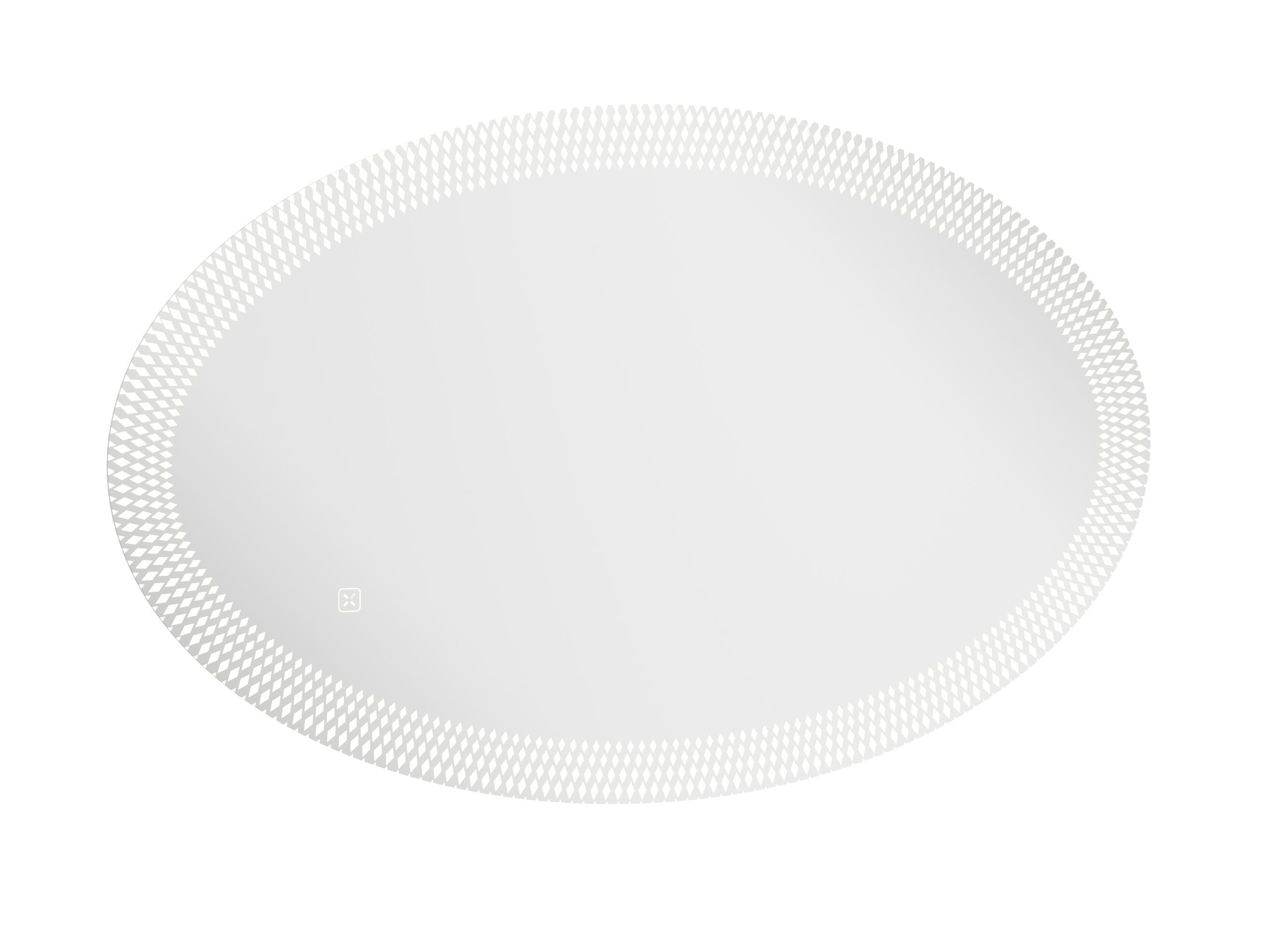 Алюминиевое овальное зеркало со встроенным настенным освещением CROSSWATER CANVASS ARCH-00101050 - Вид №1