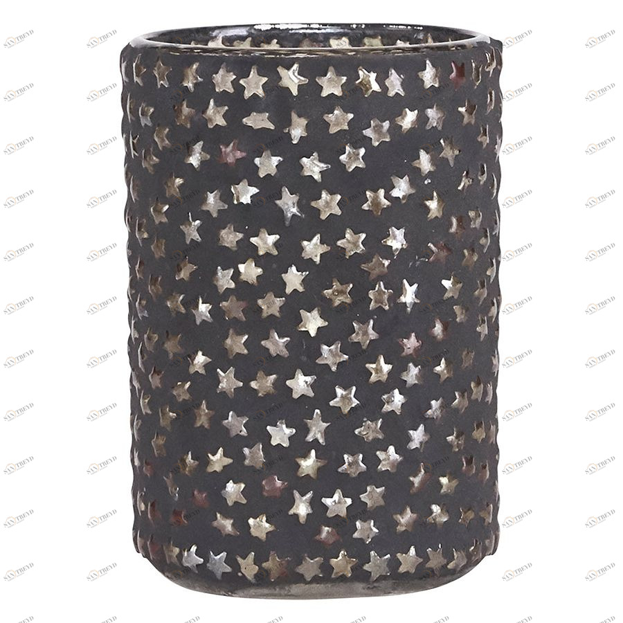 Подсвечник стеклянный Plenty star черный House Doctor BK0201