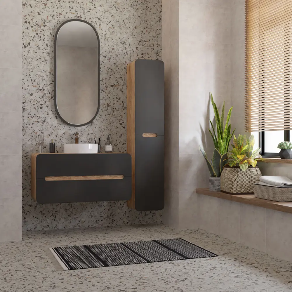 Santreyd Окинава — подвесная тумба под раковину 100 см графит 85282098 Ванная комната STLM-0976587 - Вид №7