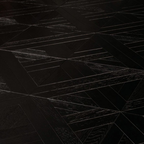 Модульный паркет Marco Ferutti Linea Linea Неро Черный Дуб с брашью (Текстурированная) 405х405 мм 2600600033 - Вид №1