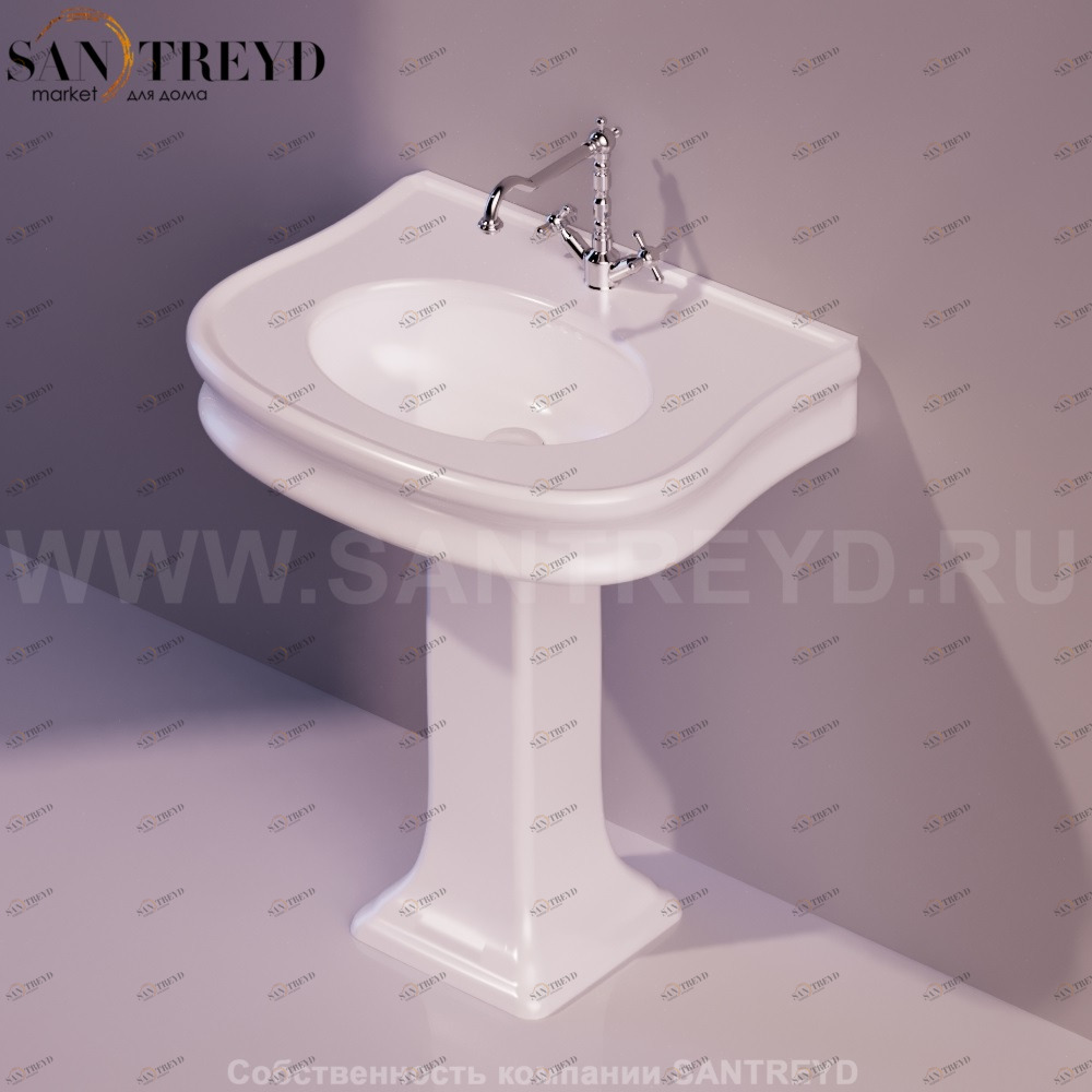 LA03BIANCO Пьедестал для раковины квадратная Simas Lante