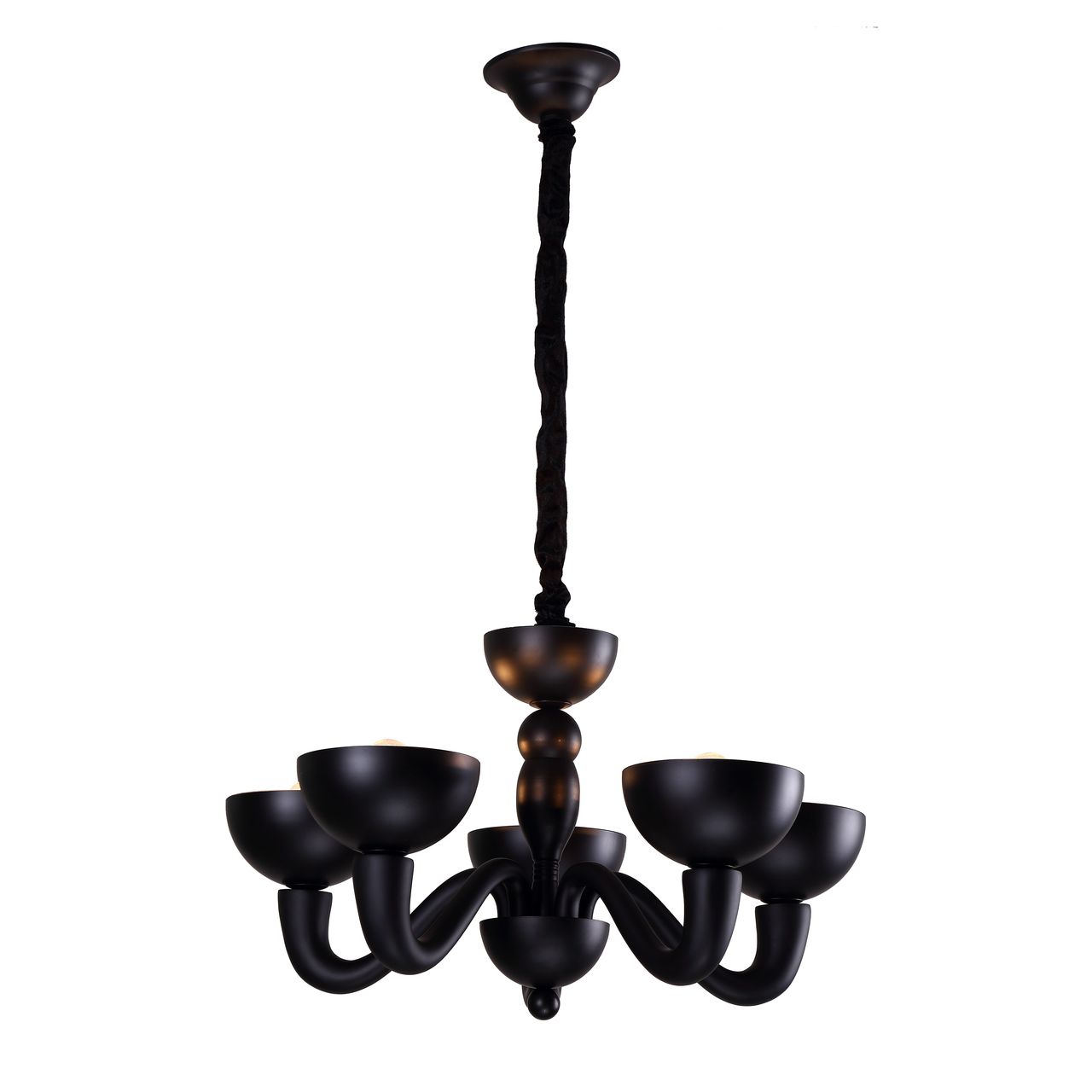 Подвесная люстра Divinare Bianca-Nero 7091/04 LM-5 DIVINARE ДИЗАЙНЕРСКИЕ, BIANCA-NERO 108106 Черный  - Вид №1