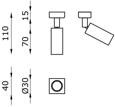 Buzzi & Buzzi Полувстраиваемый регулируемый светодиодный светильник из алюминия Iron sun-id-1431721 - Вид №2
