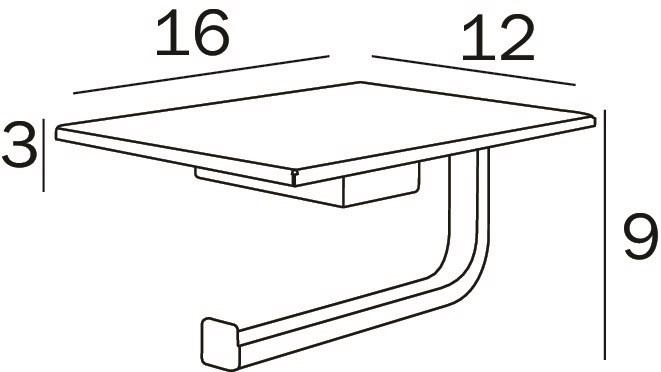 INDA® Держатель для бумаги из латуни с крышкой Logic A5527a - Вид №1