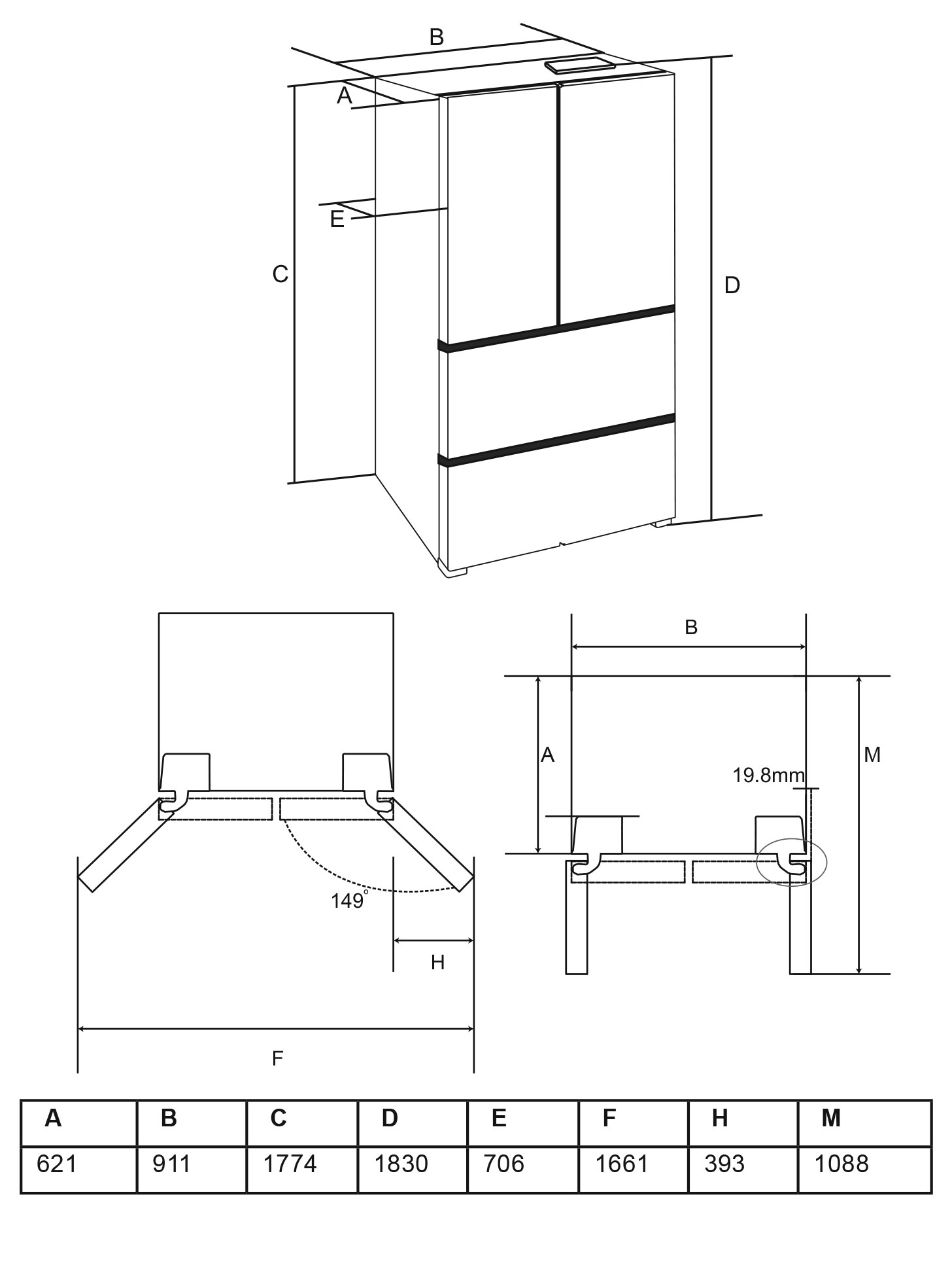 9087721 Холодильник многодверный   LEX LFD575BxID черный STDN-0019809 - Вид №3