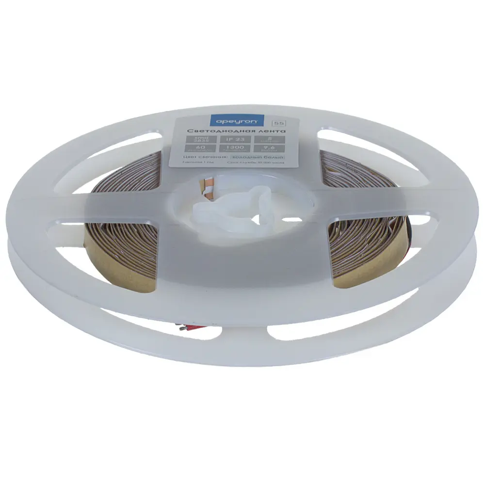Светодиодная лента 9.6Вт/60LED/м свет холодный белый IP68 17901260 STLM-2057770 APEYRON 
