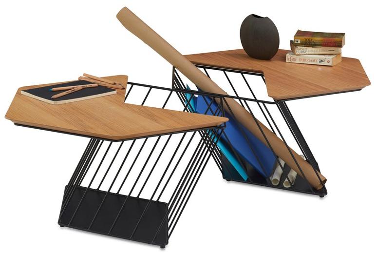 B&T Design Шестиугольный столик с журнальной стойкой sun-id-1376517 - Вид №1