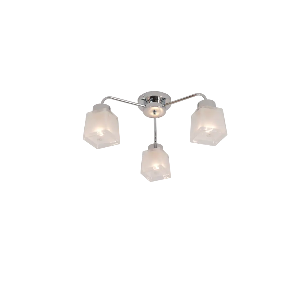 Люстра потолочная «Cerda» 3 лампы 10 м² цвет серебристый SCHAFFNER STLM-2187359