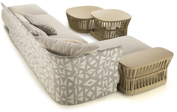 Talenti Модульный садовый диван из ткани и веревки Cliff sun-id-1425103 - Вид №20