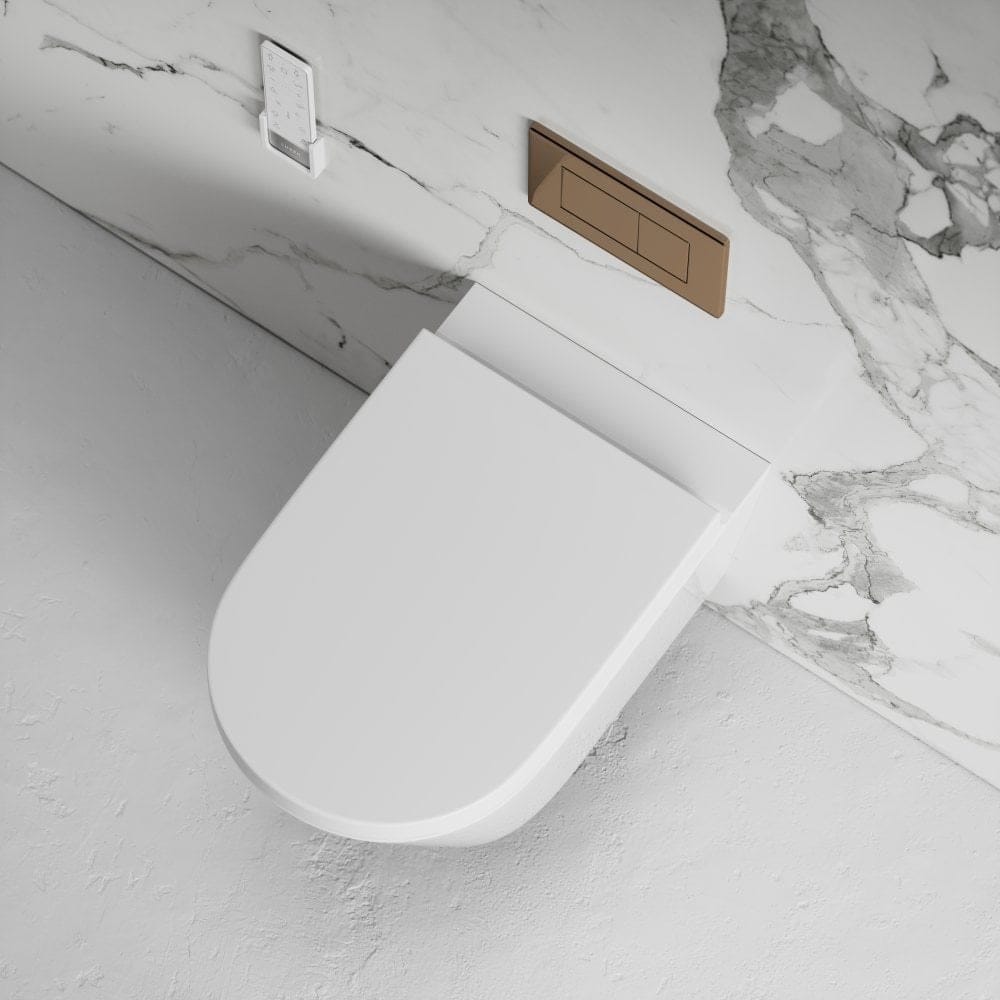 Керамический подвесной туалет для биде с ручным душем без бриды LUSSO INTELLISMART ARCH-00043743 - Вид №6