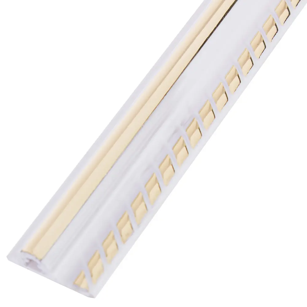 Профиль ПВХ 2000х20х6.3 мм цвет белый/золото ELIKOR STLM-2020784 - Вид №1