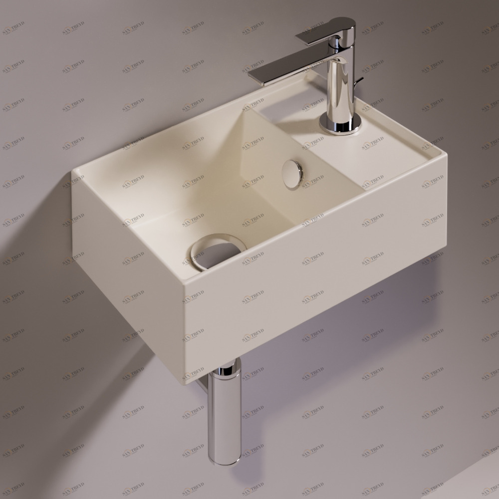 AG40SABBIAMATT Подвесная раковина настенная прямоугольная Simas Agile бежевая