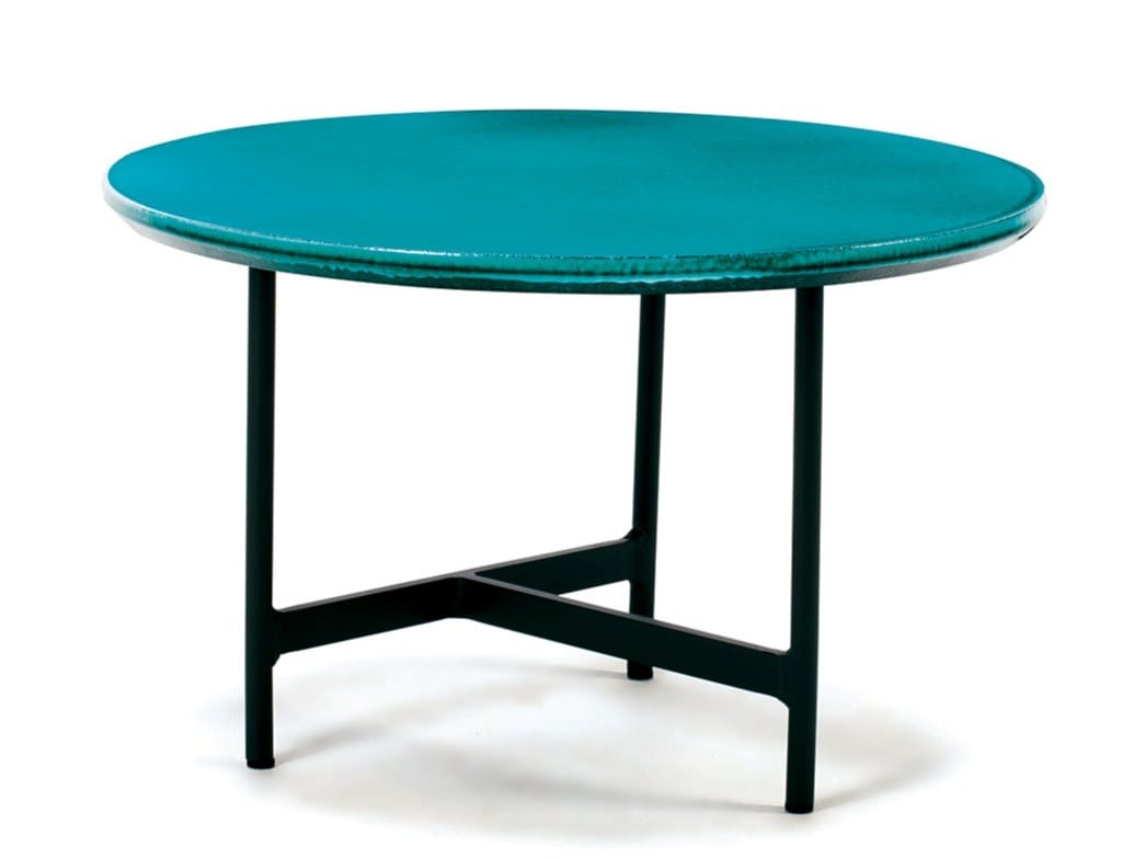 Круглый керамический журнальный столик Ethimo Calipso ARCH-00110892 - Вид №6