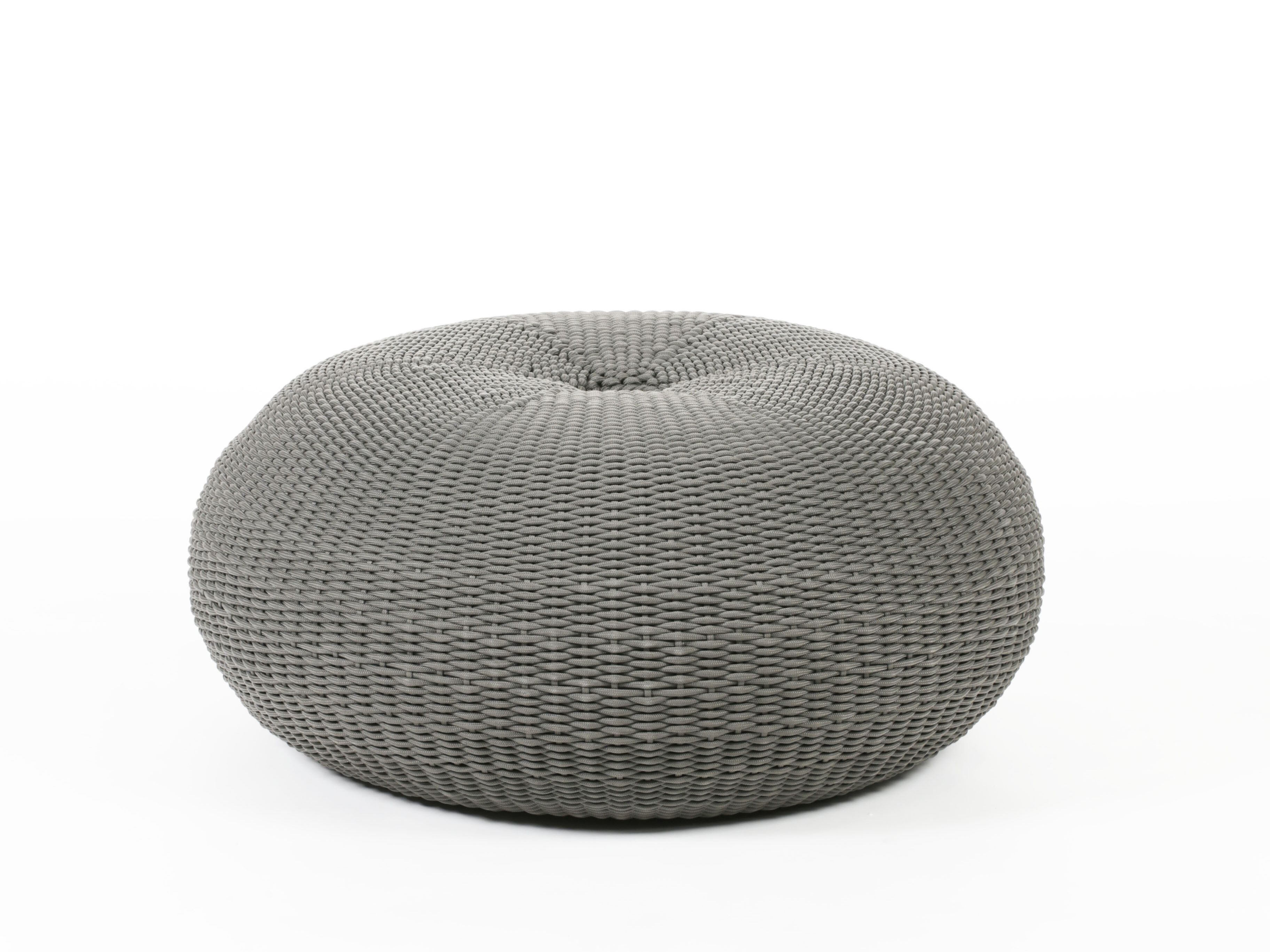 Плетеный алюминиевый круглый садовый пуф Nodo Italia ROUND DONUT ARCH-00124646