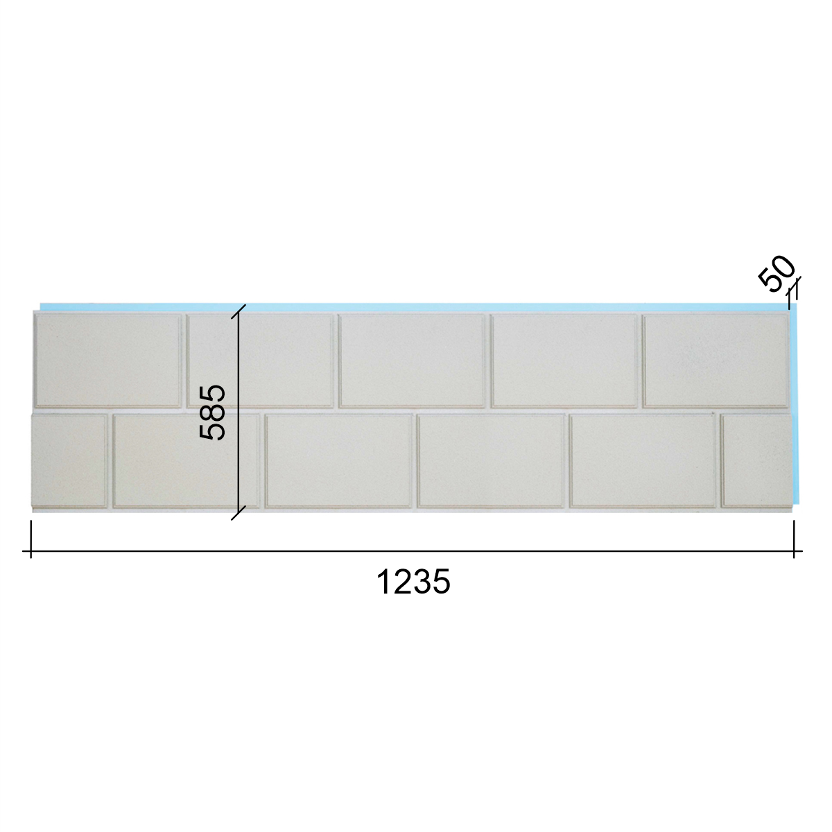 RPG9TER50#1 RPG Панель для утипления фасада 1185x585x50 L RPG PANEL Termorustic - Вид №1