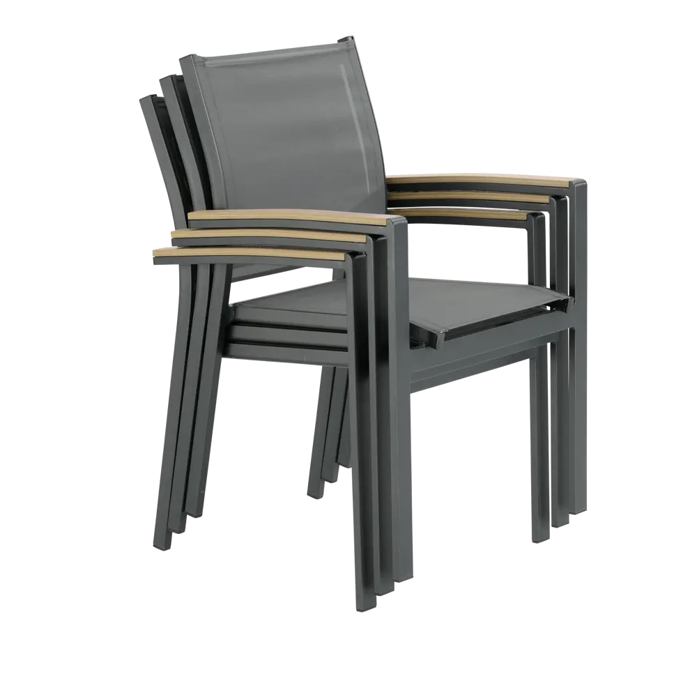 Кресло садовое Naterial Clara 57x58x86 см алюминий цвет серый 86549080 STLM-2198968 