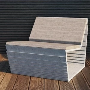 BetOn Скамья из фибробетона с подушками прямой сегмент 865*600