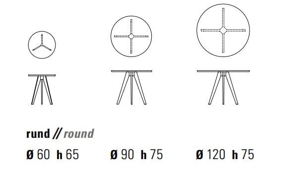 Круглый обеденный стол из массива дерева ZEITRAUM ужин ARCH-00076024 - Вид №8