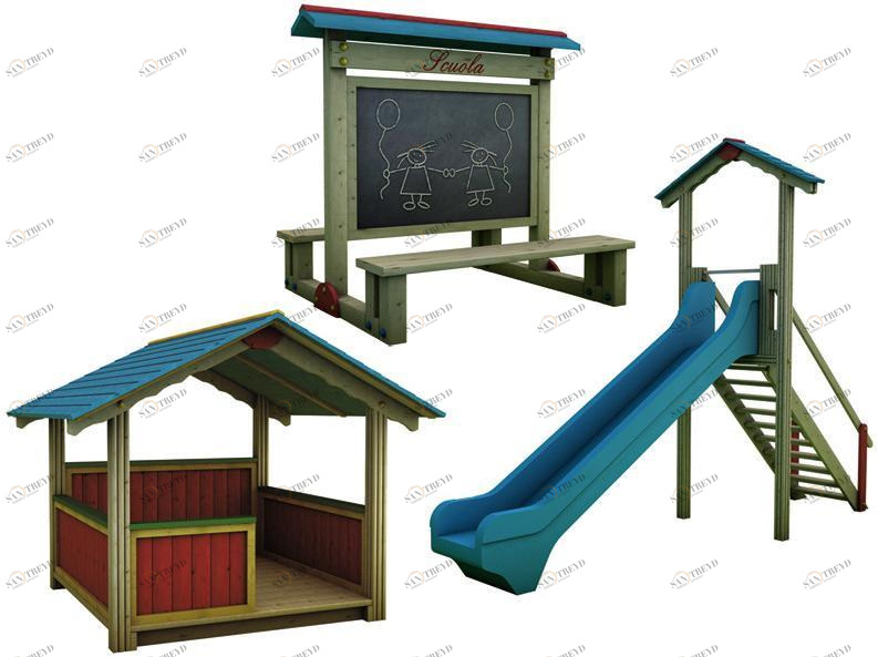 INDUSTRIA LEGNAMI TIRANO Деревянные детские площадки sun-id-1404558