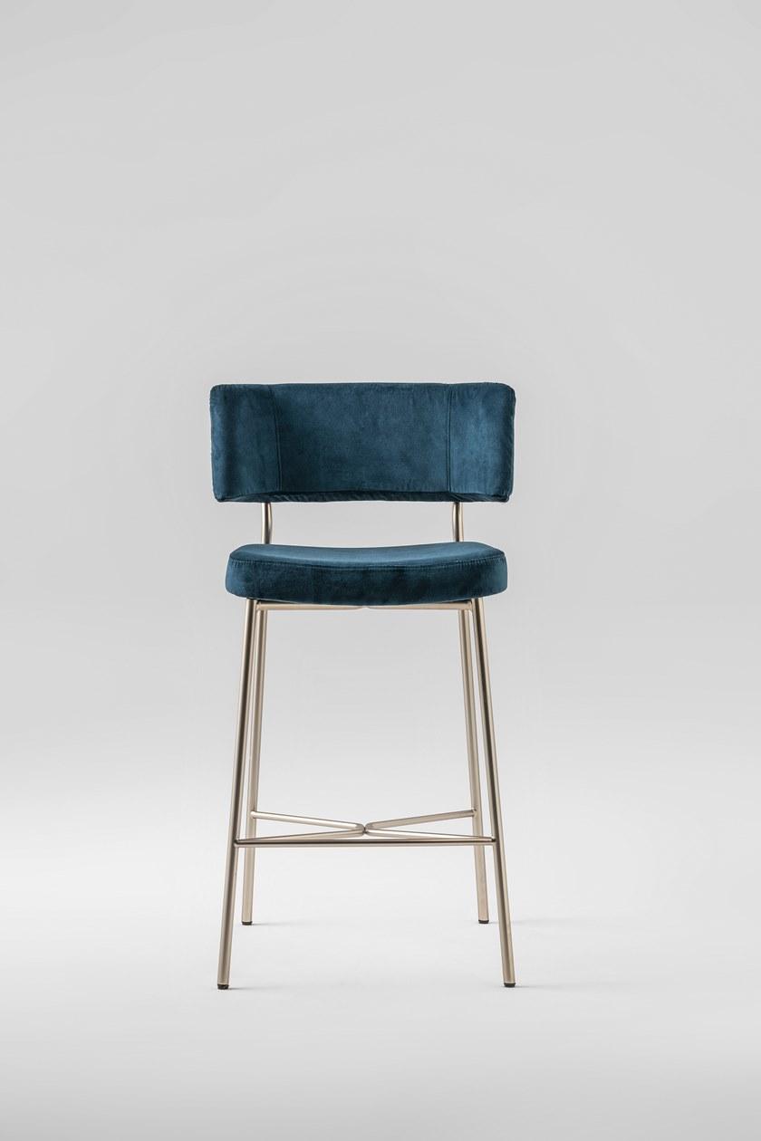 TrabA' Табурет из ткани со спинкой и подставкой для ног Marlen 0163-met-im - Вид №3