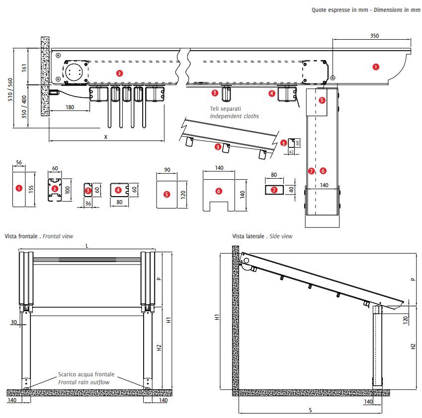 BT Group Пристроенная пергола из клееного дерева Pergogarden sun-id-1468512 - Вид №1