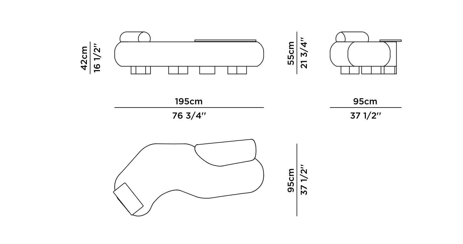 Dormeuse мягкая кожа Greenapple Minho ARCH-00115744 - Вид №7