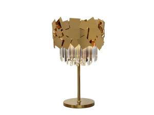 Настольная лампа из нержавеющей стали с кристаллами