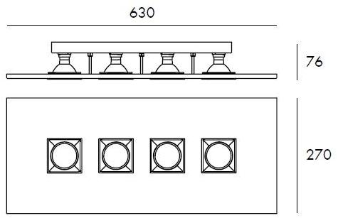 Milan Iluminacion Металлический светодиодный потолочный светильник Polifemo 4034 - Вид №2