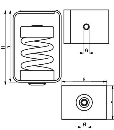 2800702000 VibraTek® HS-1X Spring Hanger high performance spring isolator for medium to heavy machinery walraven  - Вид №1