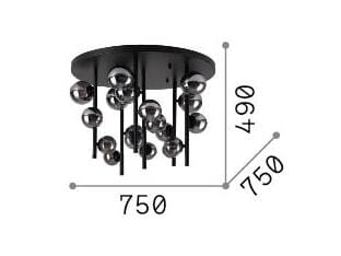 Потолочный светильник из дутого стекла Ideal Lux Perlage ARCH-00108432 - Вид №3