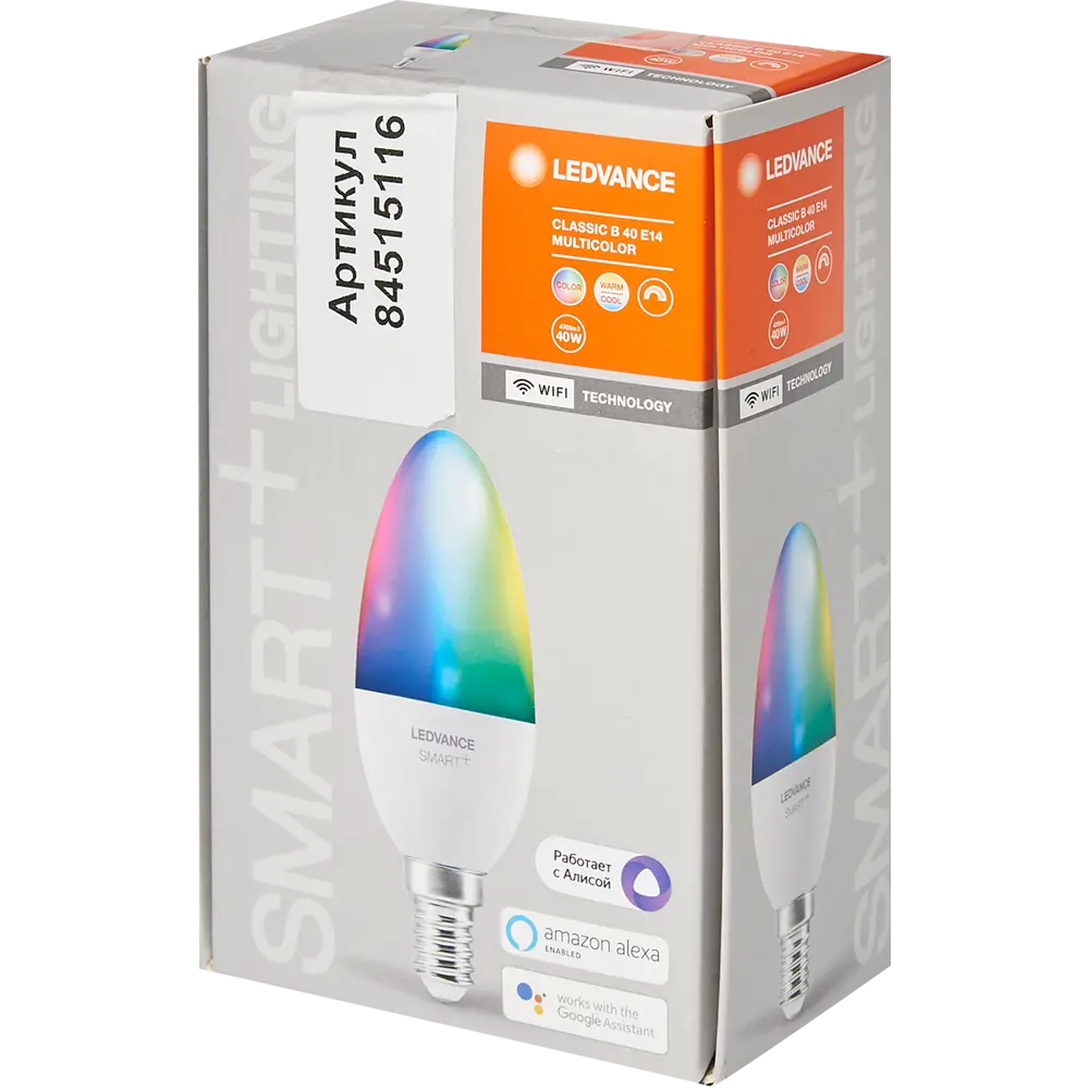 Лампа умная светодиодная Wi-Fi Ledvance Smart Plus E14 220-240 В 5 Вт свеча матовая 470 лм, изменение цвета RGB 84515116 STLM-2201033  - Вид №7