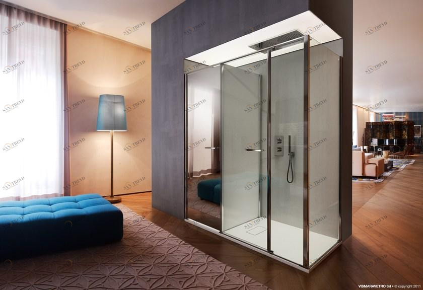 VISMARAVETRO Душевая кабина на заказ с распашной дверцей Twin sun-id-1382062