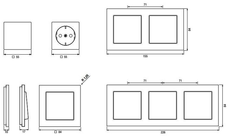 JUNG Гражданская серия в стекле A creation sun-id-1367933 - Вид №4
