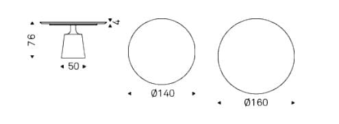 Круглый стол из стали и дерева Cattelan italia Yoda ARCH-00101163 - Вид №3