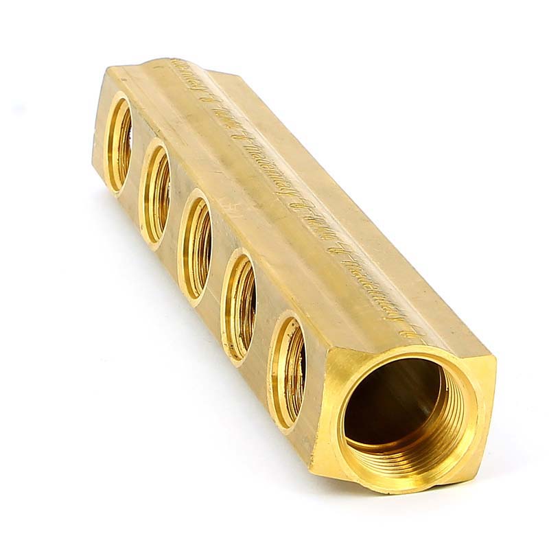 Коллектор ВВ 3/4" магистральный TIEMME 5 выходов 1/2"В 36мм 1970038 - Вид №5